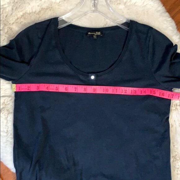 MASSIMO Dutti navy scoop neck long sleeve… - Picture 4 of 4
